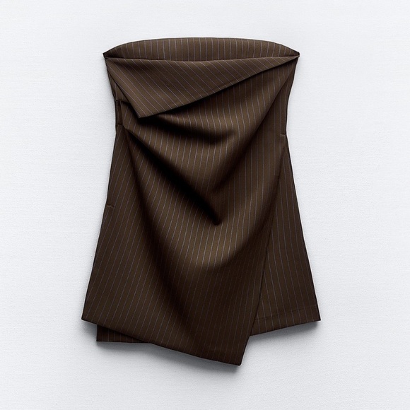 Zara Dresses & Skirts - NWT Zara pinstripe strapless dress